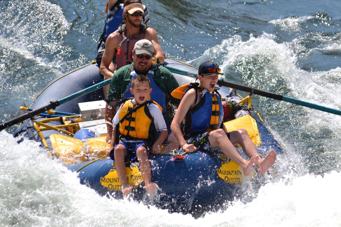 family rafting trip in idaho